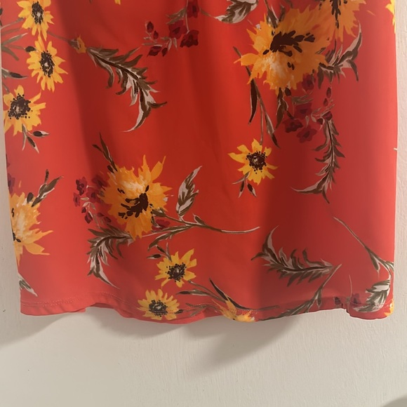Express Floral Tank Top in Coral and Yellow - XS - Picture 3 of 4